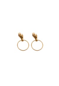LES REINES - Golden Touch – Statement-Ohrringe, 24K vergoldet - Gold