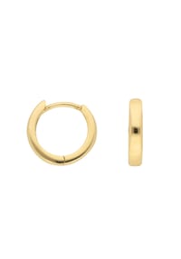 Adelia's - Damen Gold Schmuck 585 Gold Ohrringe  Creolen Ø 12 mm - gold