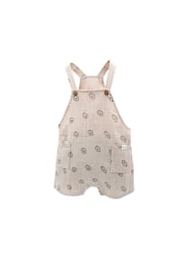 maximo® - GOTS BABY-Latzshorts, Taschen Musselinstoff, Futter, Windelöffnung - altindigo-weiß-streifen