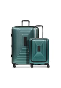 REDOLZ Essentials 14 - Essentials 14 4-Rollen Kofferset 2 tlg. Laptopfach mit Dehnfalte - aubergine metallic