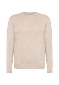 GALERIA - Cashmere-Pullover, Rippbündchen, für Herren - 4 CREME C30692