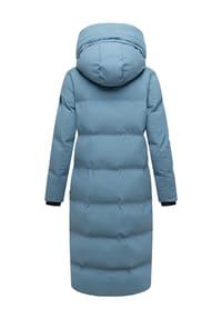 MARIKOO Damen Wintermantel Mit Kapuze - Extra Langer Steppmantel