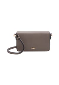L.CREDI JANE - Umhängetasche, Kunstleder, Emblem, für Damen - DARK TAUPE