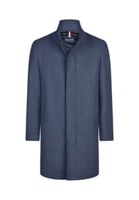 HECHTER PARIS - Mantel Modern Fit mit Stehkragen für klaren Look - Mitternachtsblau