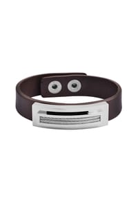 Adelia's Bold Style - Armband aus Leder 23 cm - braun