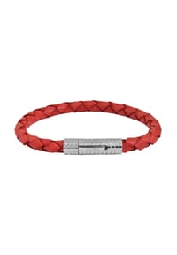 Adelia's Bold Style - Armband – Armreif aus Leder 21 cm - rot