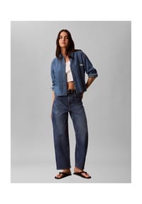 Calvin Klein Jeans - Jeanshemd, Brusttasche, für Damen - 4B4 BLUE