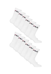FILA - Socken Basic 12er-Pack mit atmungsaktiver Struktur - White