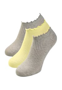 TOM TAILOR - Sneakersocken, Ripp, für Damen - 150 GREY MELANGE
