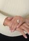 Nenalina Ring Brushed Synthetische Perle 925 Silber Bild 3