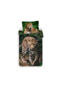 COFI - Leopard Design Kuschelige Bettwäsche Baumwolle, 140x200 cm & 70x90 cm - Mehrfarbig 200x140 + 70x90 cm