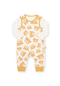 KITE - Baby Teddy Latzhose Set Bio-Baumwolle - beige