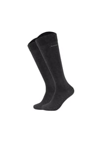 JOOP! - Herren Kniestrümpfe, 2er Pack - Premium Essential Cotton Knee High, Logo, einfarbig - Anthrazit meliert