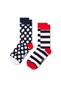 HAPPY SOCKS - Socken "Classic Big Dot", 2er-Pack - 6500 NAVY