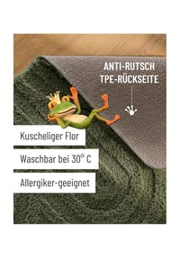 WECONhome Badteppich Fiete - Hoch-Tief-Effekt - Badteppich - anthrazit grau