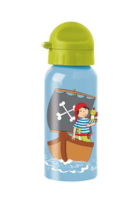 sigikid® Edelstahl Trinkflasche 400 ml ,  für Kinder - SAMMY SAMOA - blau