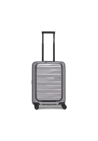 bergpfeil® Travel - Travel 4 Rollen Kabinentrolley 55 cm Laptopfach mit Dehnfalte - arctic silver metallic