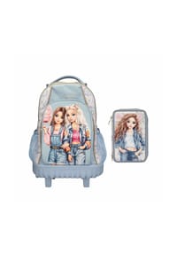 DEPESCHE - Schul-Set Trolley FESTIVAL FUN TOPModel hellblau - hellblau