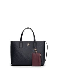 TOMMY HILFIGER - Shoppertasche, Kunstleder, Emblem, für Damen - SPACE BLUE