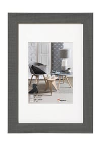 WALTHER GLAS - Bilderrahmen "Home", 10 x 15 cm - grau
