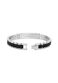 Adelia's Bold Style - Armband – Gliederarmband aus Edelstahl 21 cm - schwarz