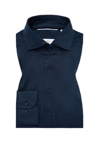 ETERNA - Japanese Knitted unifarben SLIM FIT - navy
