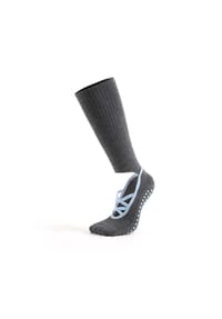 MUNADUNA - Elegante Ballett-/Yoga-Kniestrümpfe – Anti-Rutsch Yoga-Socken,Anti-Rutsch,PVC-Noppen - Grau (Typ R)