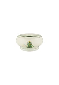 Seltmann Weiden Stövchen Marieluise Weihnachten ø 15,3 cm weiß-grün - MARIELUISE WEIHNACHTEN - weiß-grün