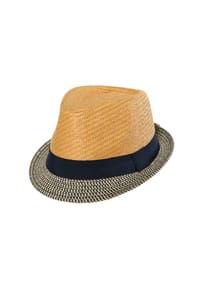 maximo® - Strohhut, breite Krempe, für Babys und Kleinkinder - 2448  STROH/NAVY