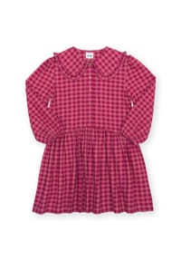 KITE - Kinder Damson Karos Kleid Bio-Baumwolle - pink