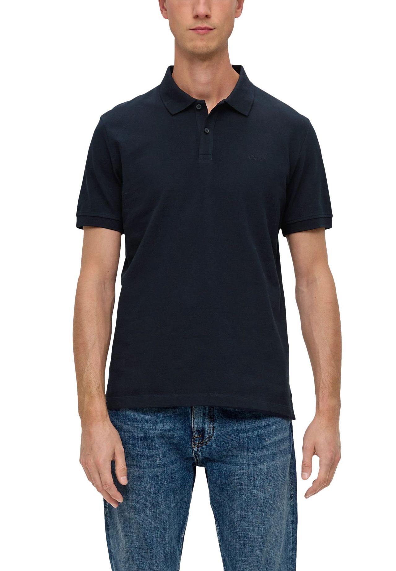 s.Oliver Poloshirt, 1/2 Arm,, Logo-Stickerei, für Herren | GALERIA