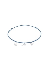 elli. - Fußschmuck Palme Beach Boho Strand Nylon Bändchen 925 Silber - Gold
