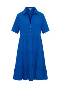 mavi - Volantkleid, Halbarm, V-Ausschnitt, für Damen - 70894 TRUE BLUE