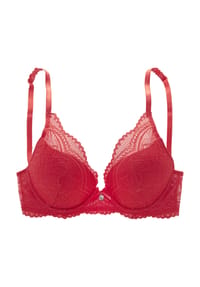 LASCANA - Push-up-BH Vivianna, Schleife, für Damen - 779 RED