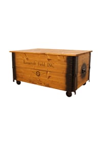 UncleJoes - Couchtisch im Truhen-Design - hellbraun