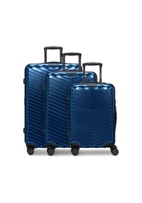 REDOLZ Essentials 18 - Essentials 18 4 Rollen Kofferset 3-teilig mit Dehnfalte - metallic-blue shiny