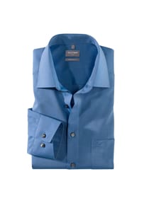 OLYMP - Businesshemd, Comfort Fit, Langarm, Kent, für Herren - 15  BLAU
