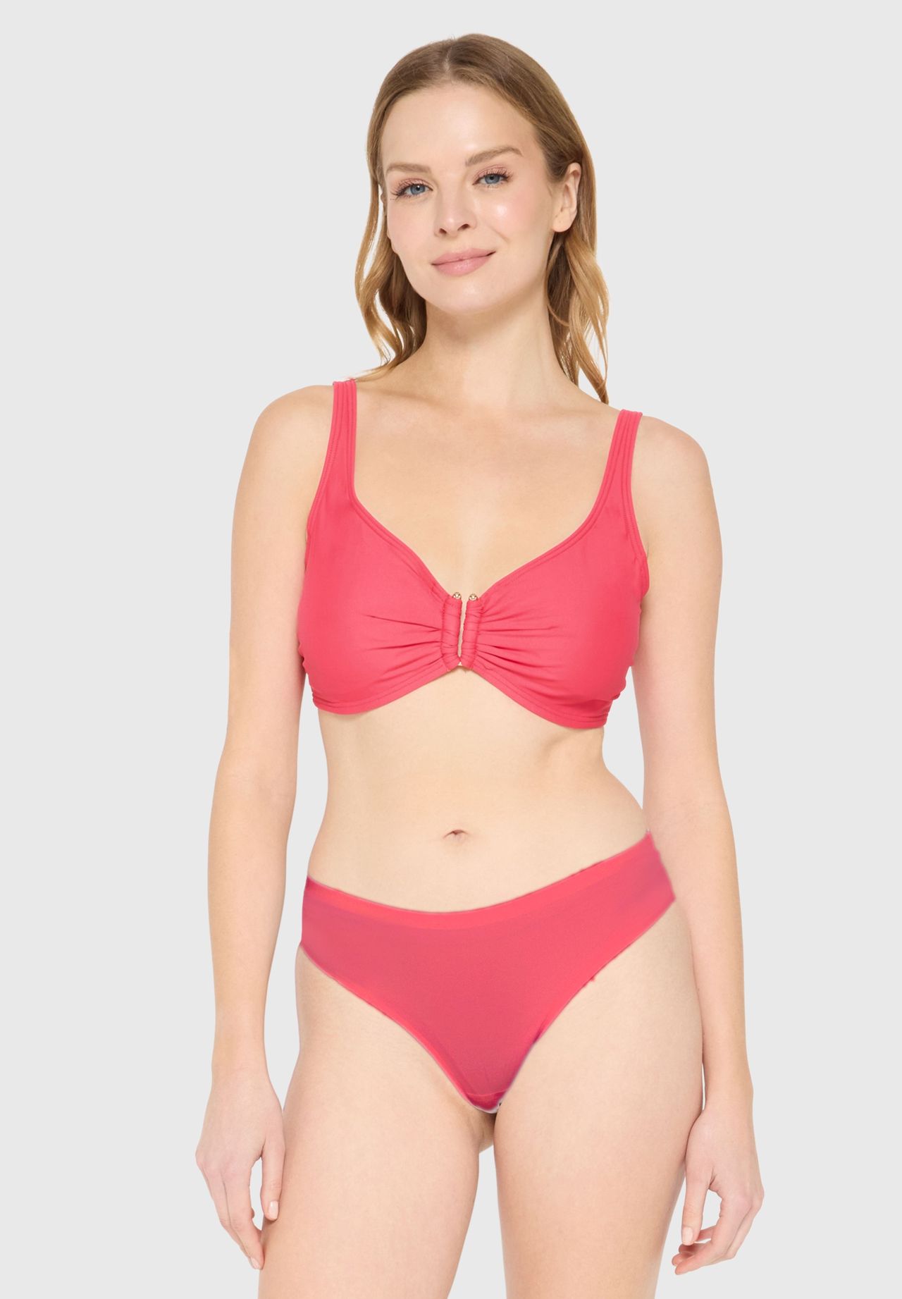 Lascana BüGel-Bikini-Oberteil Simple, Breite TräGer, FüR Damen, Orange, 38 F