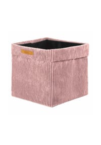 Lycce - Faltbare Aufbewahrungsbox - Cord, passend für Kallax Regal, abnehmbarer Bezug, robust, formstabil - Altrosa