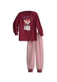 CALIDA - Kinder Bündchen-Pyjama aus reiner Bio-Baumwolle Toddlers Outdoor - fired brick