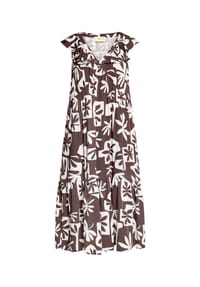CARTOON - Sommerkleid, V-Ausschnitt, für Damen - 7810 BROWN/WHITE