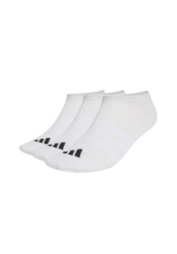 adidas - Unisex Sneaker Socken, 3er Pack - Thin & Light Sportswear No-Show Socks, Logo, einfarbig - Schwarz