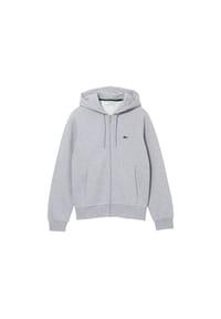LACOSTE - Herren Sweatjacke mit Kapuze - Zipper, aufgerautes Fleece, Baumwoll-Mix - Blau