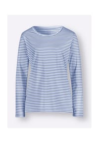 Witt - Shirt - bleu-ecru-geringelt