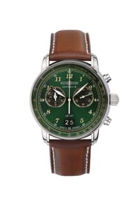 ZEPPELIN LZ127 GRAF ZEPPELIN - Herren Chronograph "8684-4" - SILBER/BRAUN