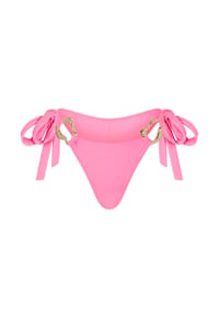 MODA MINX - Bikinihose Irregular Hoop mit edlen Schmuckelementen - pink