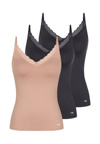 sloggi - Spaghetti Top 3er Pack Go Blush - Cameo brown