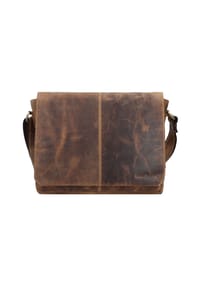 GREEN BURRY Vintage - Vintage Messenger Umhängetasche Leder 33 cm - brown