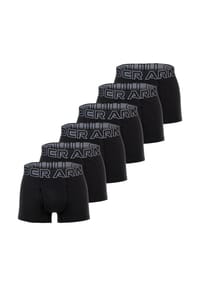 UNDER ARMOUR - Herren Boxershorts, 6er Pack - Performance Cotton Trunks - Solid 3", Stretch, Baumwollmischung - Schwarz