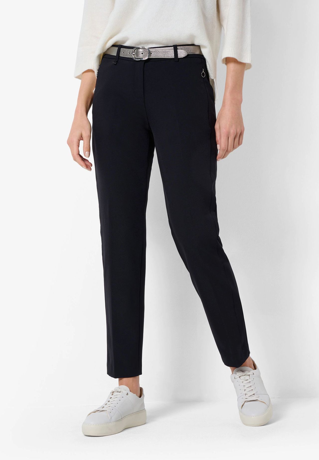 Brax Stoffhose, ReißVerschlusstaschen, BüGelfalte, FüR Damen, Schwarz, 38